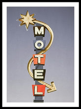 Load image into Gallery viewer, Vintage Motel Sign  - Framed Print