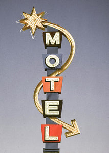 Vintage Motel Sign  - Art Print