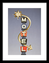 Load image into Gallery viewer, Vintage Motel Sign  - Framed Print