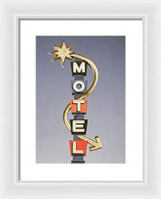 Load image into Gallery viewer, Vintage Motel Sign  - Framed Print