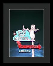 Load image into Gallery viewer, Vintage Motel Sign - Nite Cap - Framed Print