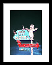 Load image into Gallery viewer, Vintage Motel Sign - Nite Cap - Framed Print