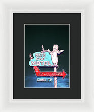 Load image into Gallery viewer, Vintage Motel Sign - Nite Cap - Framed Print