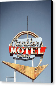 Vintage Motel Sign - Rambler - Canvas Print