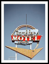 Load image into Gallery viewer, Vintage Motel Sign - Rambler - Framed Print