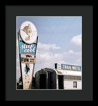 Load image into Gallery viewer, Vintage Motel Sign - Sleep Cool - Framed Print