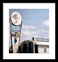 Load image into Gallery viewer, Vintage Motel Sign - Sleep Cool - Framed Print