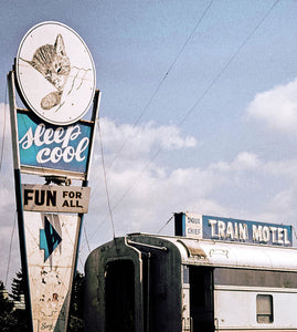 Vintage Motel Sign - Sleep Cool - Art Print