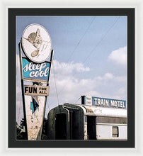 Load image into Gallery viewer, Vintage Motel Sign - Sleep Cool - Framed Print