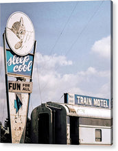 Load image into Gallery viewer, Vintage Motel Sign - Sleep Cool - Acrylic Print