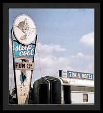 Load image into Gallery viewer, Vintage Motel Sign - Sleep Cool - Framed Print