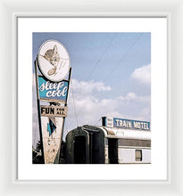 Load image into Gallery viewer, Vintage Motel Sign - Sleep Cool - Framed Print