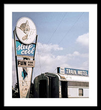 Load image into Gallery viewer, Vintage Motel Sign - Sleep Cool - Framed Print