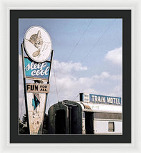 Load image into Gallery viewer, Vintage Motel Sign - Sleep Cool - Framed Print