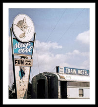 Load image into Gallery viewer, Vintage Motel Sign - Sleep Cool - Framed Print