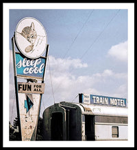 Load image into Gallery viewer, Vintage Motel Sign - Sleep Cool - Framed Print