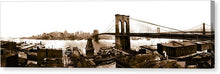 Load image into Gallery viewer, Vintage Scenic View _ Brroklyn Bridge In Sepia - Canvas Print