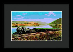 Vintage Scenic View - Black Diamond Train - Framed Print