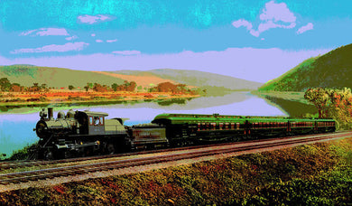 Vintage Scenic View - Black Diamond Train - Art Print