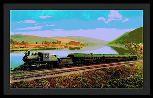 Vintage Scenic View - Black Diamond Train - Framed Print