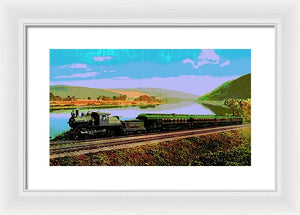 Vintage Scenic View - Black Diamond Train - Framed Print