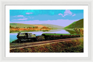 Vintage Scenic View - Black Diamond Train - Framed Print