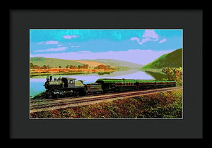 Vintage Scenic View - Black Diamond Train - Framed Print