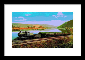 Vintage Scenic View - Black Diamond Train - Framed Print