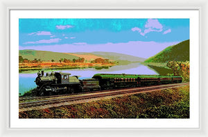 Vintage Scenic View - Black Diamond Train - Framed Print