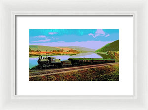 Vintage Scenic View - Black Diamond Train - Framed Print