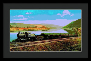 Vintage Scenic View - Black Diamond Train - Framed Print