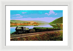 Vintage Scenic View - Black Diamond Train - Framed Print