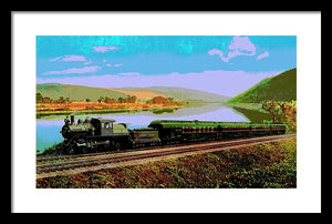 Vintage Scenic View - Black Diamond Train - Framed Print