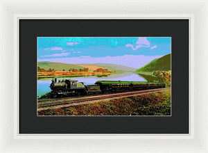 Vintage Scenic View - Black Diamond Train - Framed Print