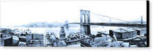 Load image into Gallery viewer, Vintage Scenic View - Brooklyn Bridge In Grays - Canvas Print