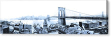 Load image into Gallery viewer, Vintage Scenic View - Brooklyn Bridge In Grays - Canvas Print