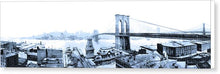 Load image into Gallery viewer, Vintage Scenic View - Brooklyn Bridge In Grays - Canvas Print