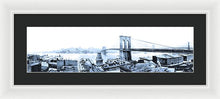 Load image into Gallery viewer, Vintage Scenic View - Brooklyn Bridge In Grays - Framed Print