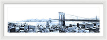 Load image into Gallery viewer, Vintage Scenic View - Brooklyn Bridge In Grays - Framed Print