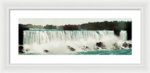 Vintage Scenic View Of Niagra Falls - Framed Print