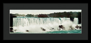 Vintage Scenic View Of Niagra Falls - Framed Print