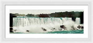 Vintage Scenic View Of Niagra Falls - Framed Print