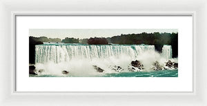 Vintage Scenic View Of Niagra Falls - Framed Print