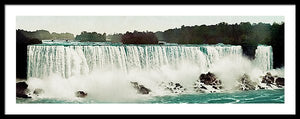 Vintage Scenic View Of Niagra Falls - Framed Print