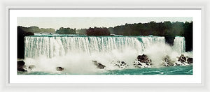 Vintage Scenic View Of Niagra Falls - Framed Print