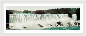 Vintage Scenic View Of Niagra Falls - Framed Print