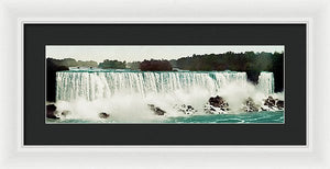 Vintage Scenic View Of Niagra Falls - Framed Print