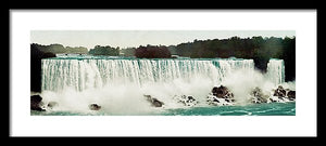 Vintage Scenic View Of Niagra Falls - Framed Print