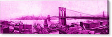 Load image into Gallery viewer, Vintage Scenic View Of The Brooklyn Bridge In Pink - Canvas Print