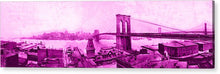 Load image into Gallery viewer, Vintage Scenic View Of The Brooklyn Bridge In Pink - Acrylic Print